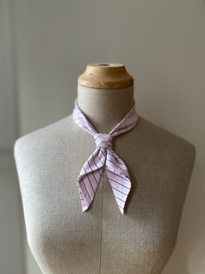 Benedictine Tie - Pink Pinstripe Business