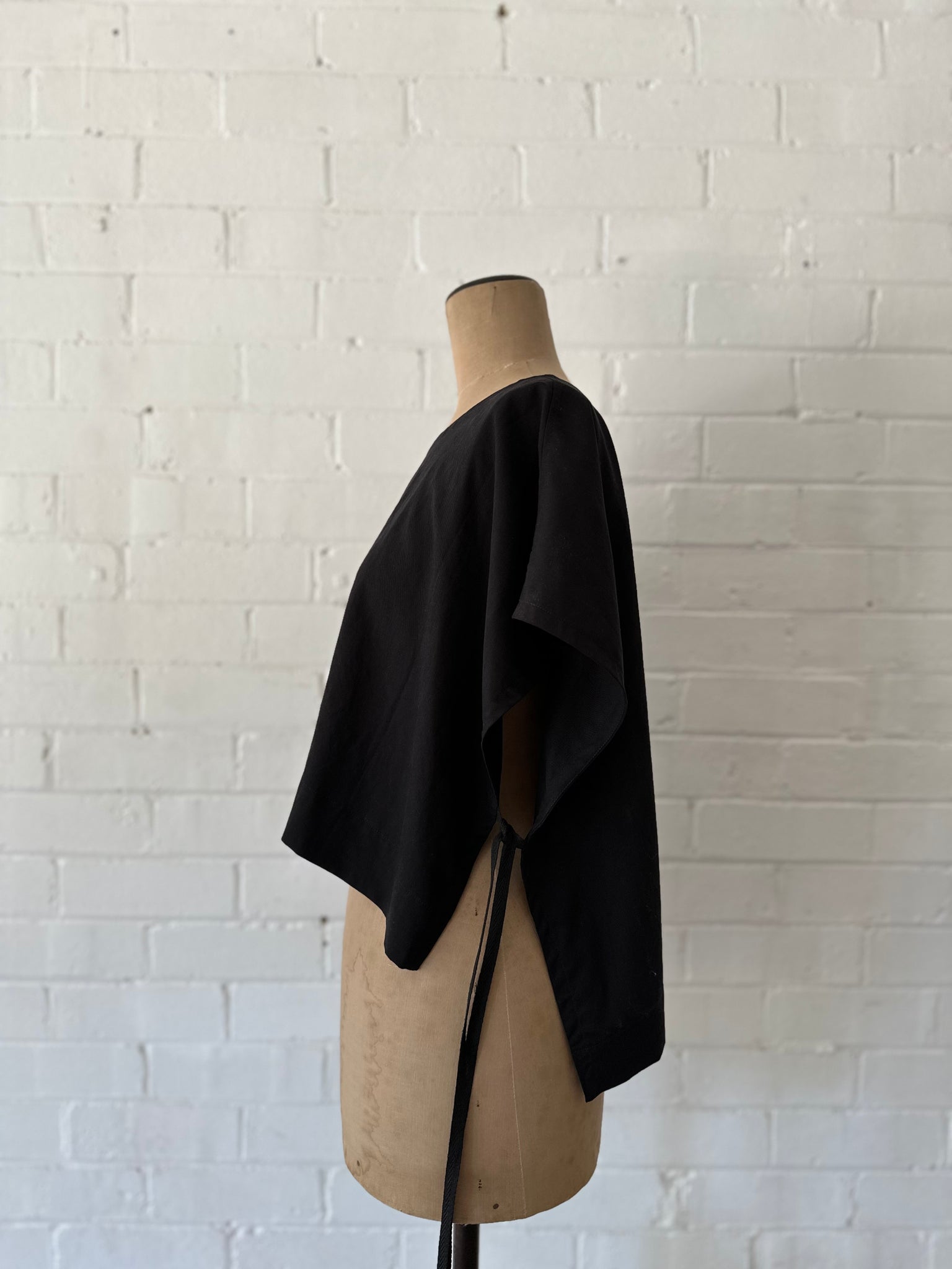 Layering Tunic - Black Linen/Tencel