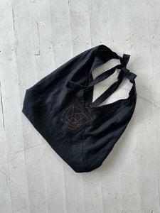 Sashiko Pocket Linen Bento Bag