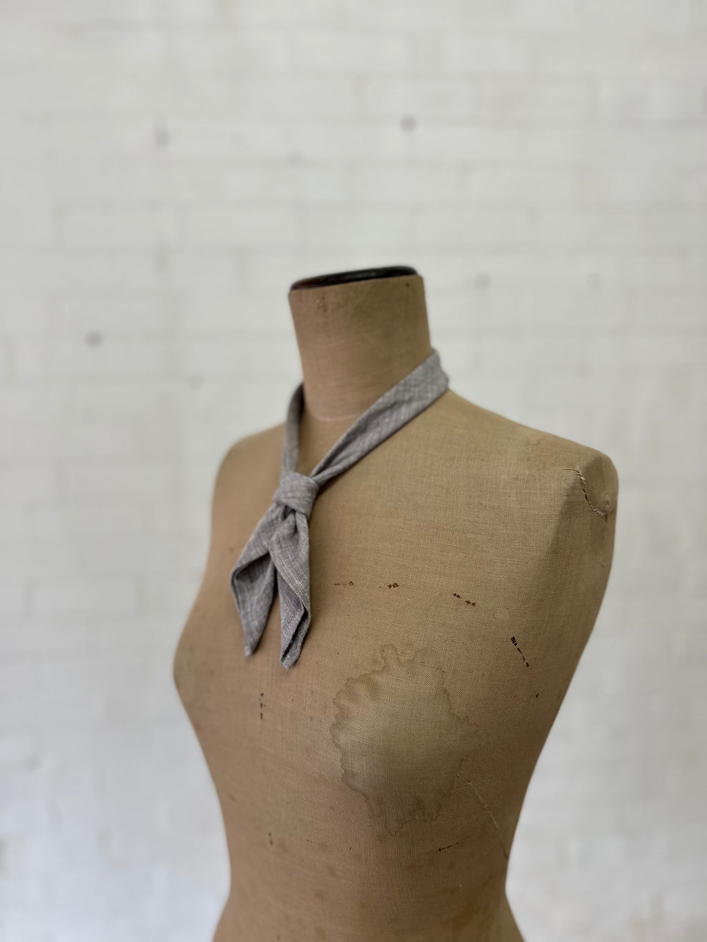 Benedictine tie - Linen - Grey