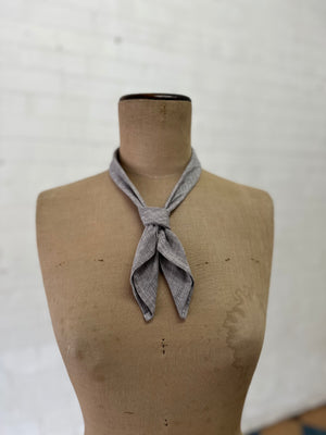 Benedictine tie - Linen - Grey