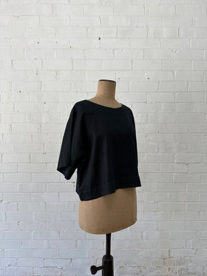 Amélie Top - Black Linen