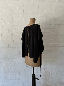 Layering Tunic - Black Linen/Tencel