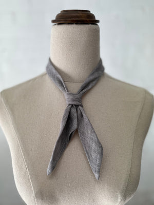 Benedictine tie - Grey Linen