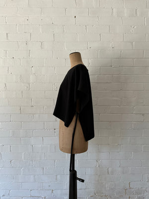 Layering Tunic - Black Linen/Tencel