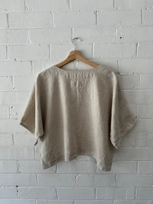 Amélie Top - Sand Linen