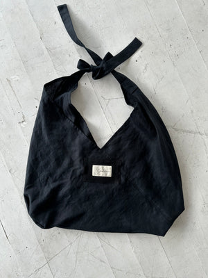 Sashiko Pocket Linen Bento Bag