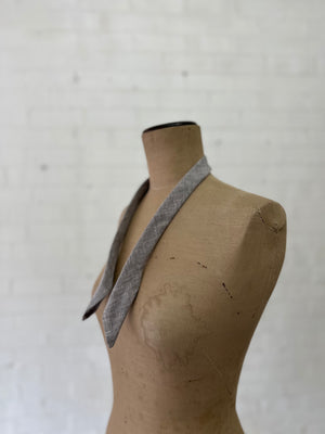 Benedictine tie - Linen - Grey