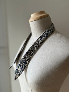 Benedictine Tie - Vintage Cotton - Navy/Cream