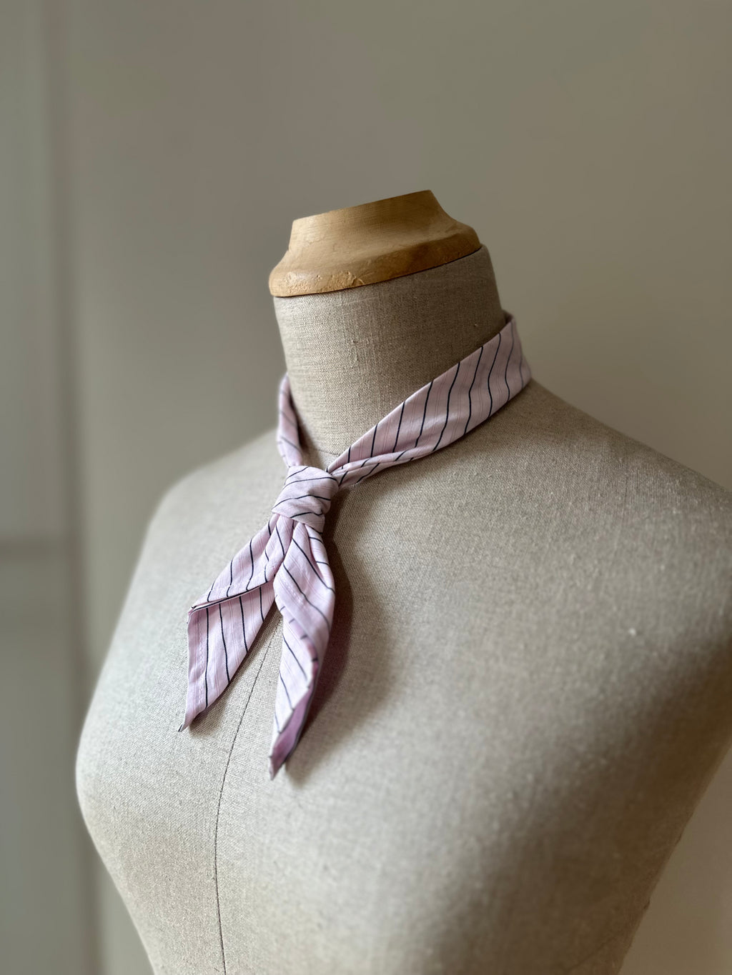 Benedictine Tie - Pink Pinstripe Business