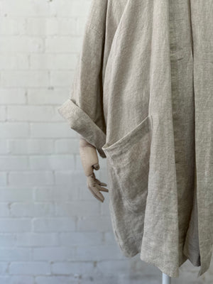 Elora - Duster - Sand Linen