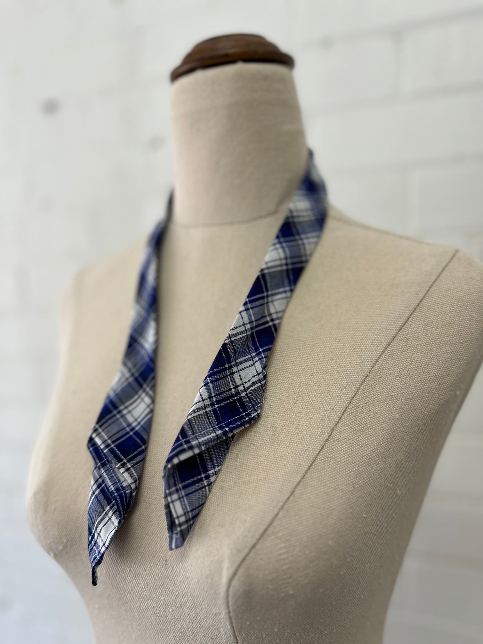Benedictine tie - Blue Check