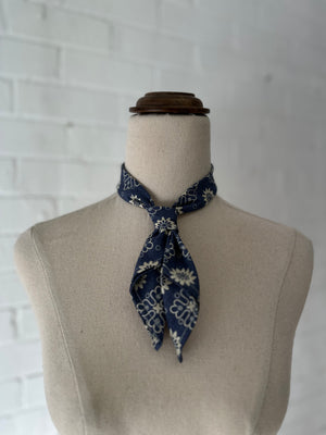 Benedictine tie - Blue Vintage Cotton