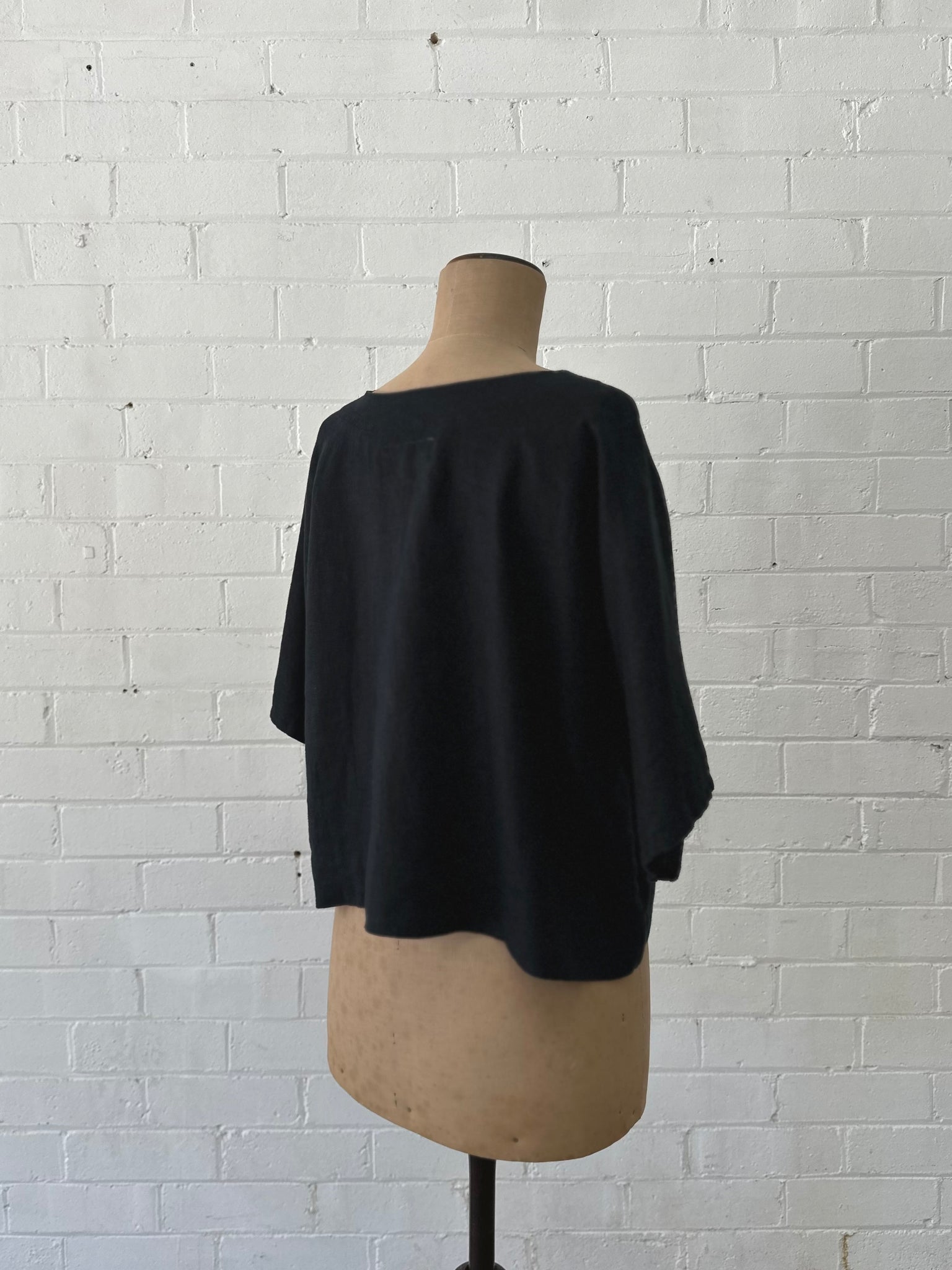 Amélie Top - Black Linen