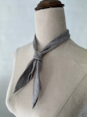 Benedictine tie - Grey Linen