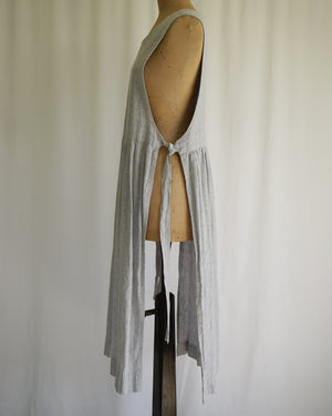 Side Tie Tunic - Grey Linen/Cotton