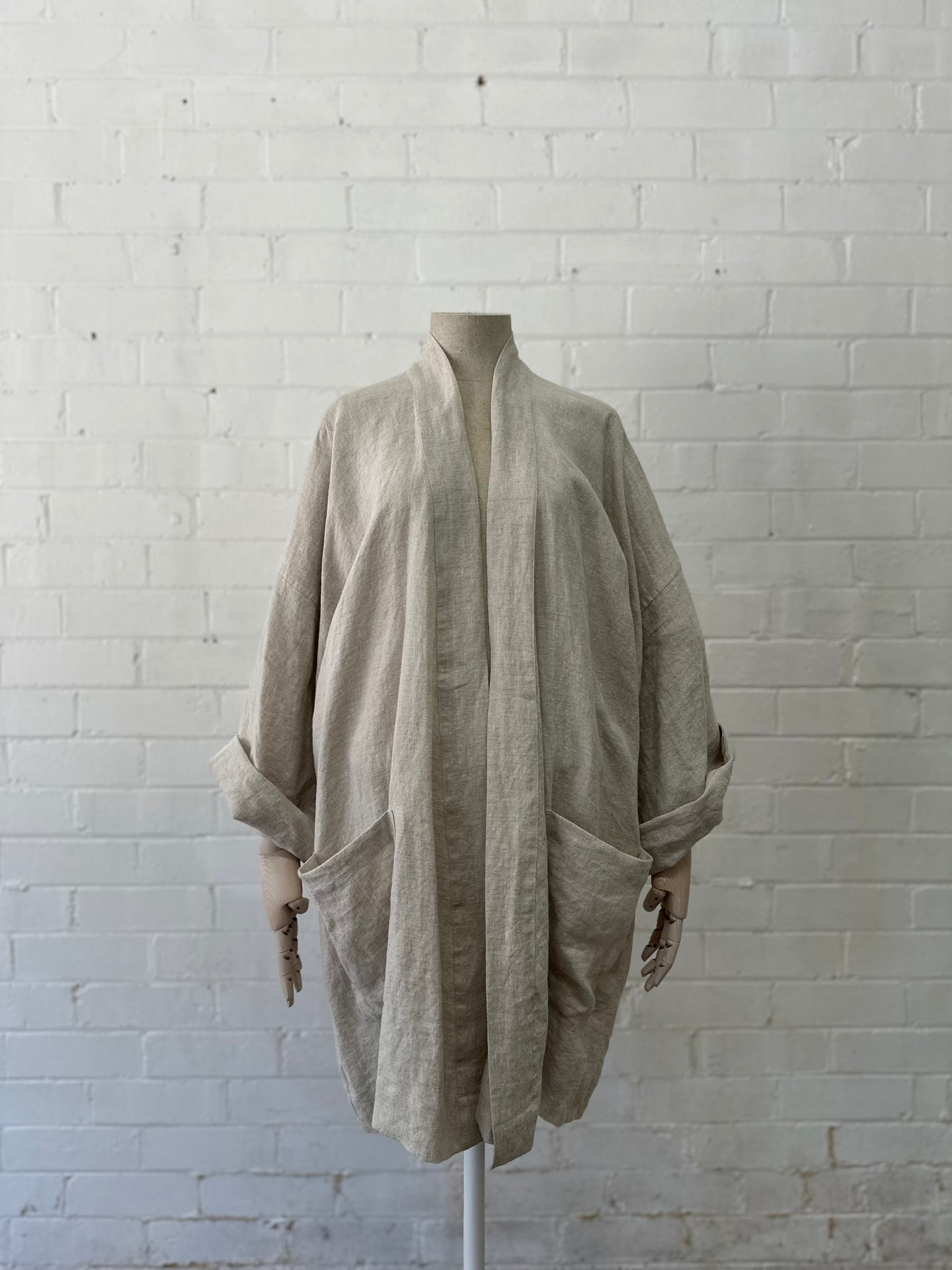 Elora - Duster - Sand Linen