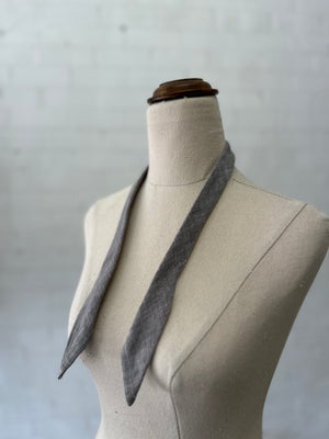 Benedictine tie - Grey Linen